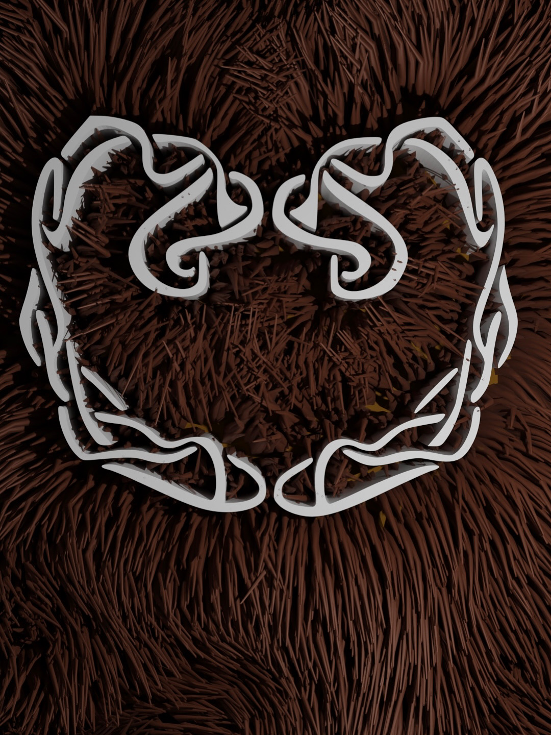 Heart on Brown Fur