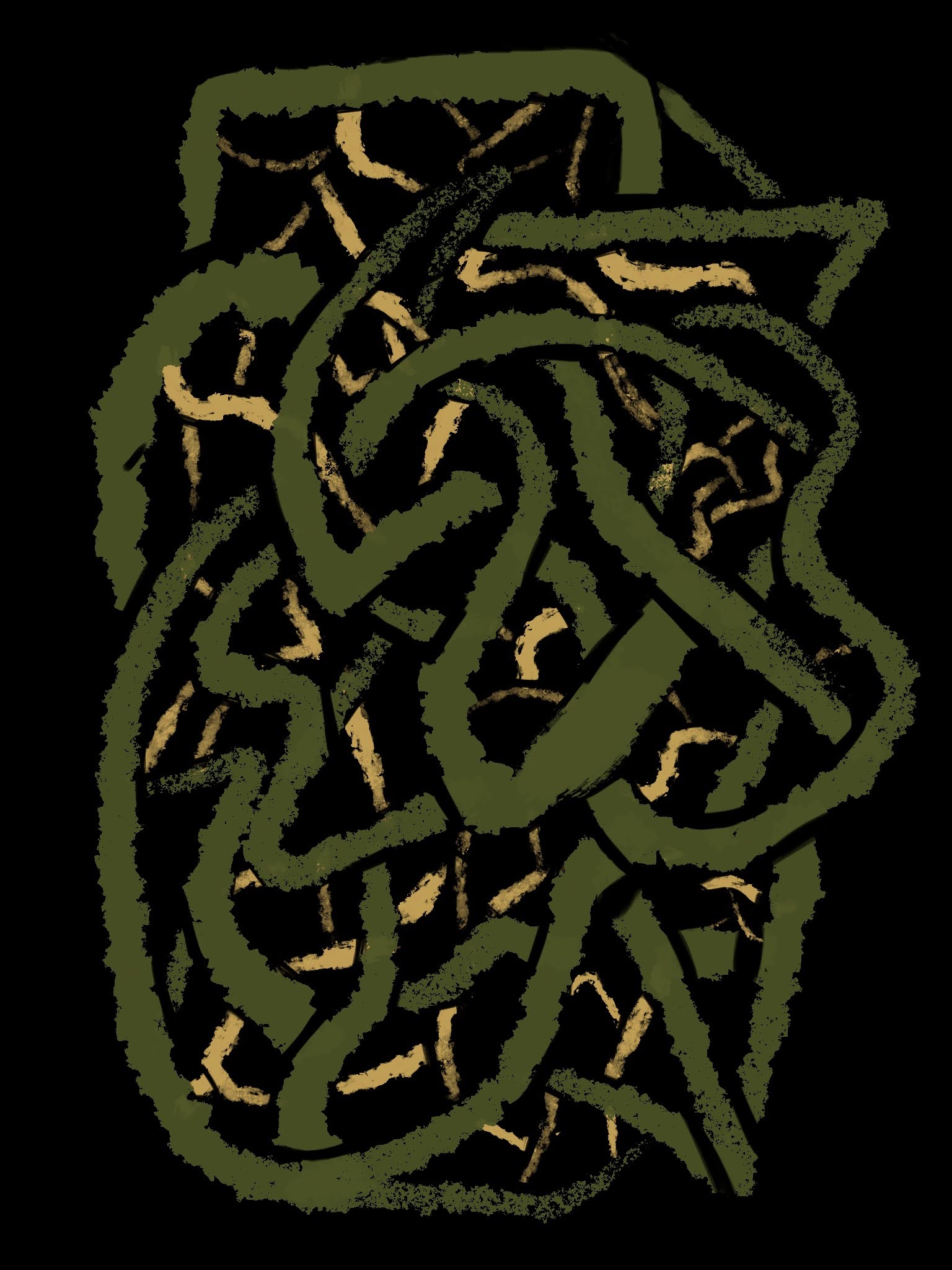 Moss Knot With Gold