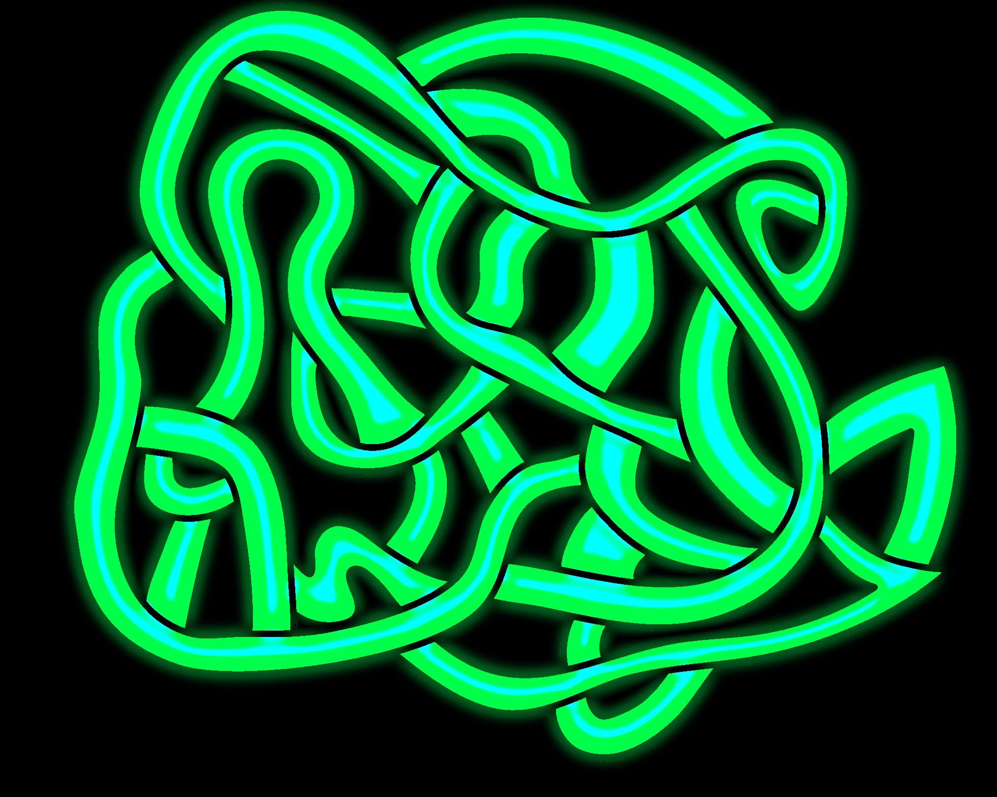 Green Neon Knot