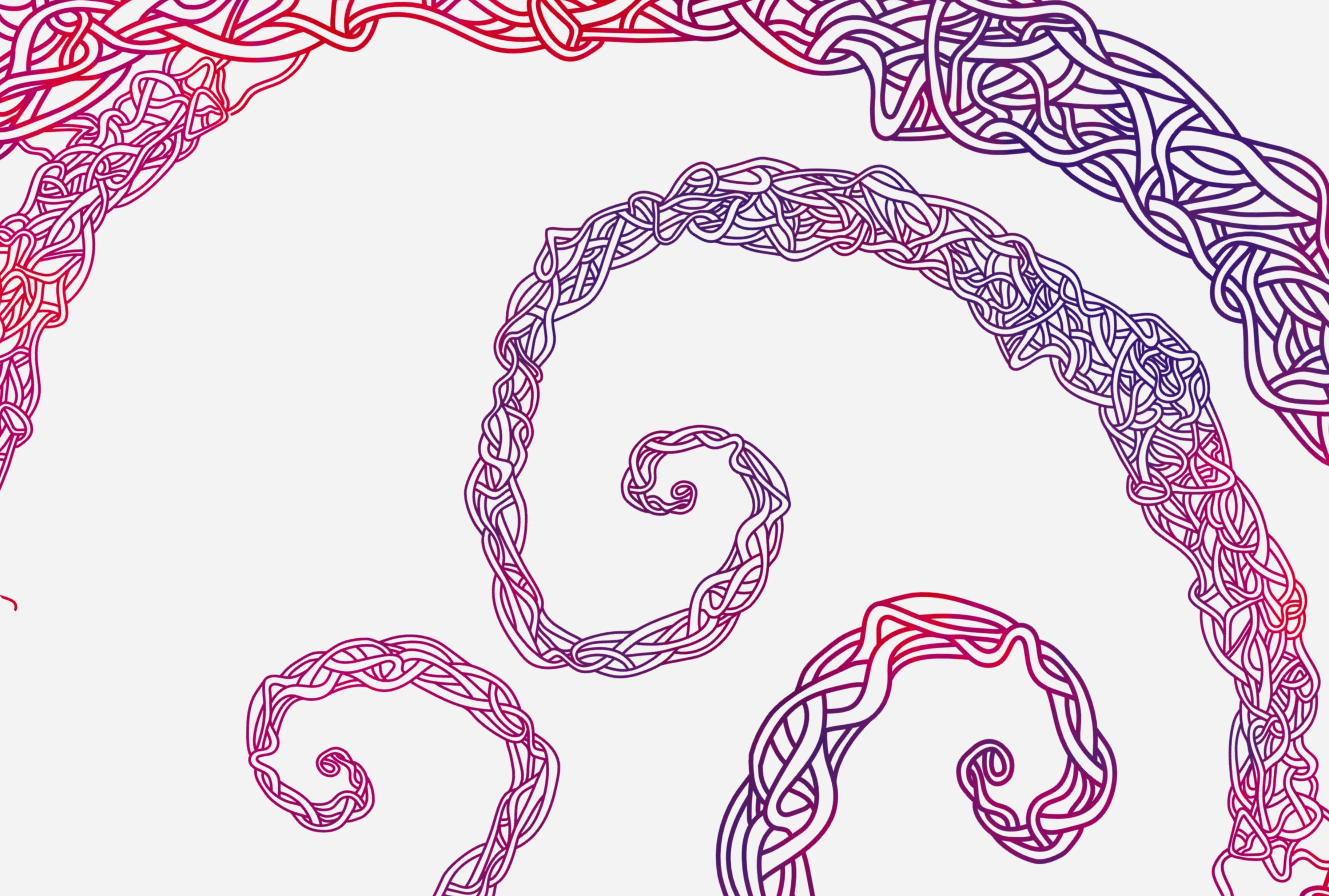 Pink Spirals Falling