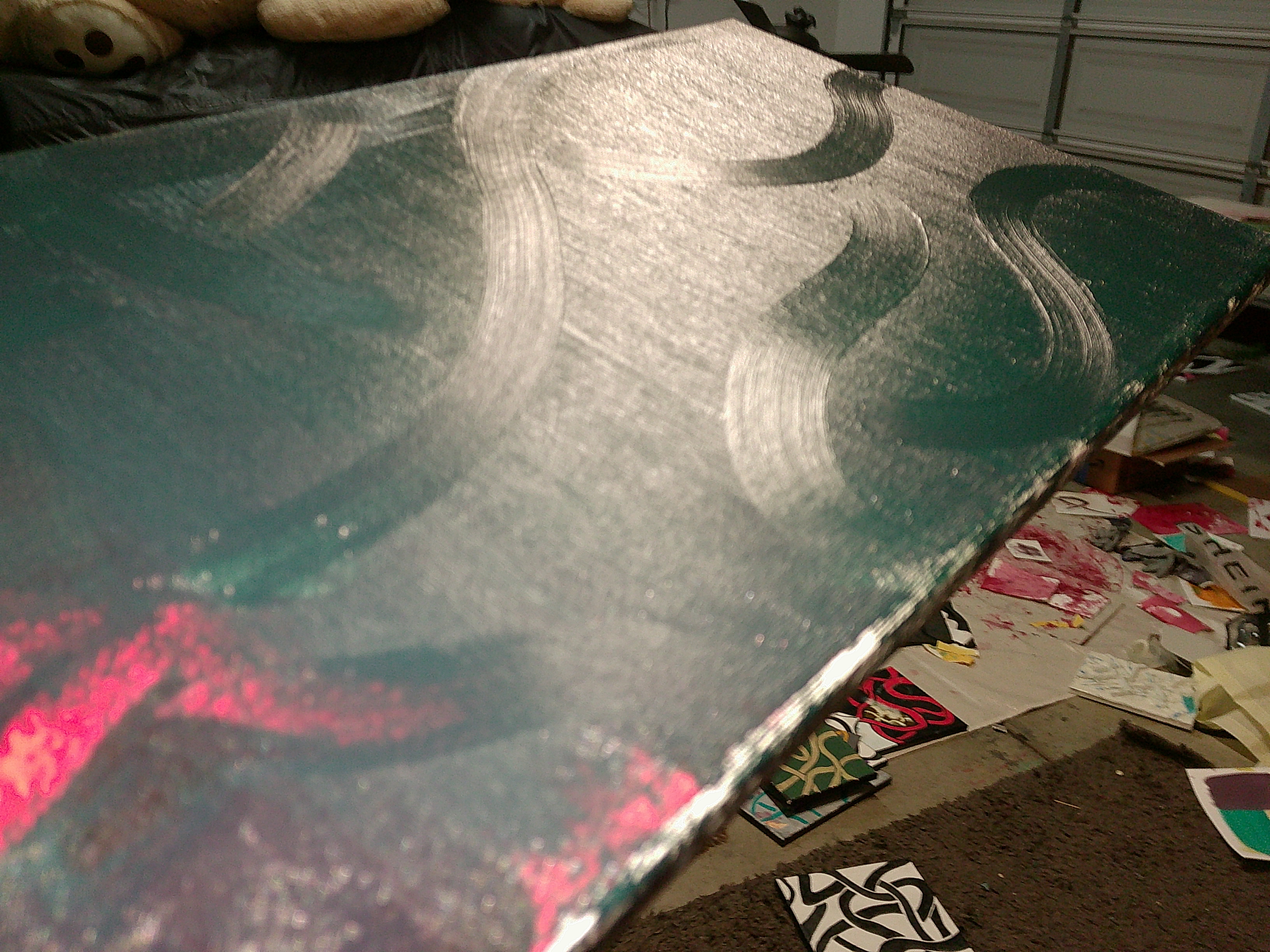 Teal Weather on Canvas