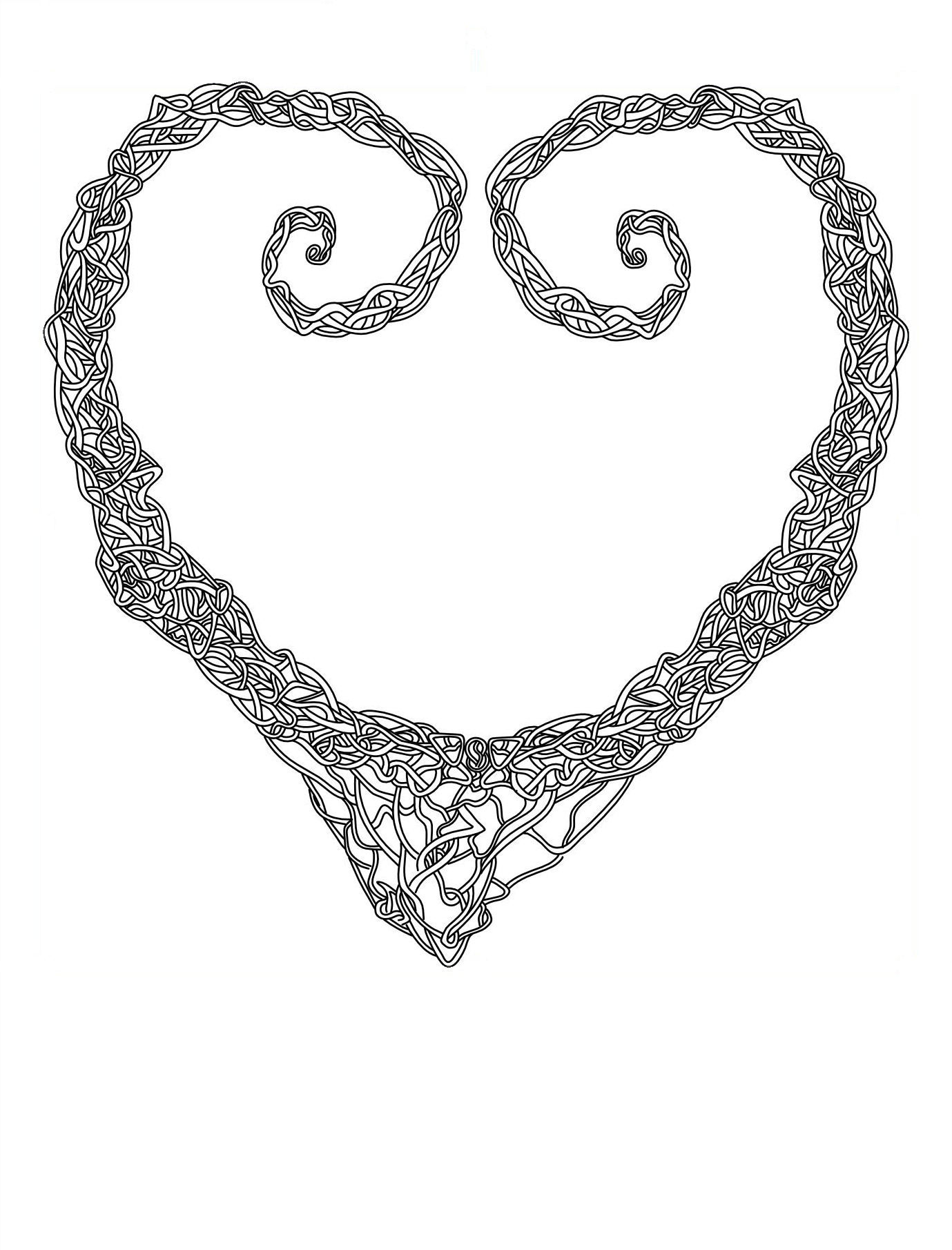 Silver Rope Heart