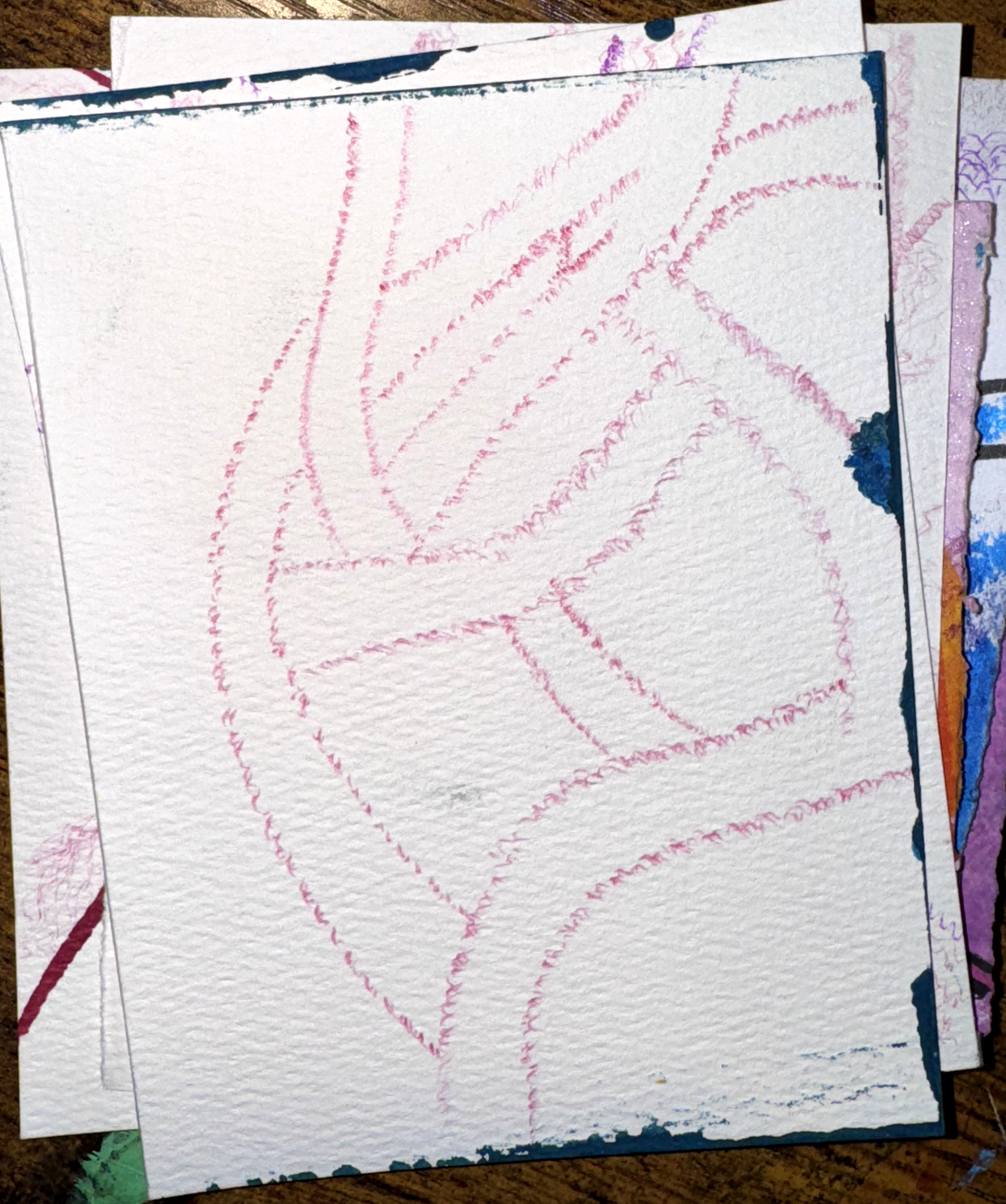 Faint Outline in Pink