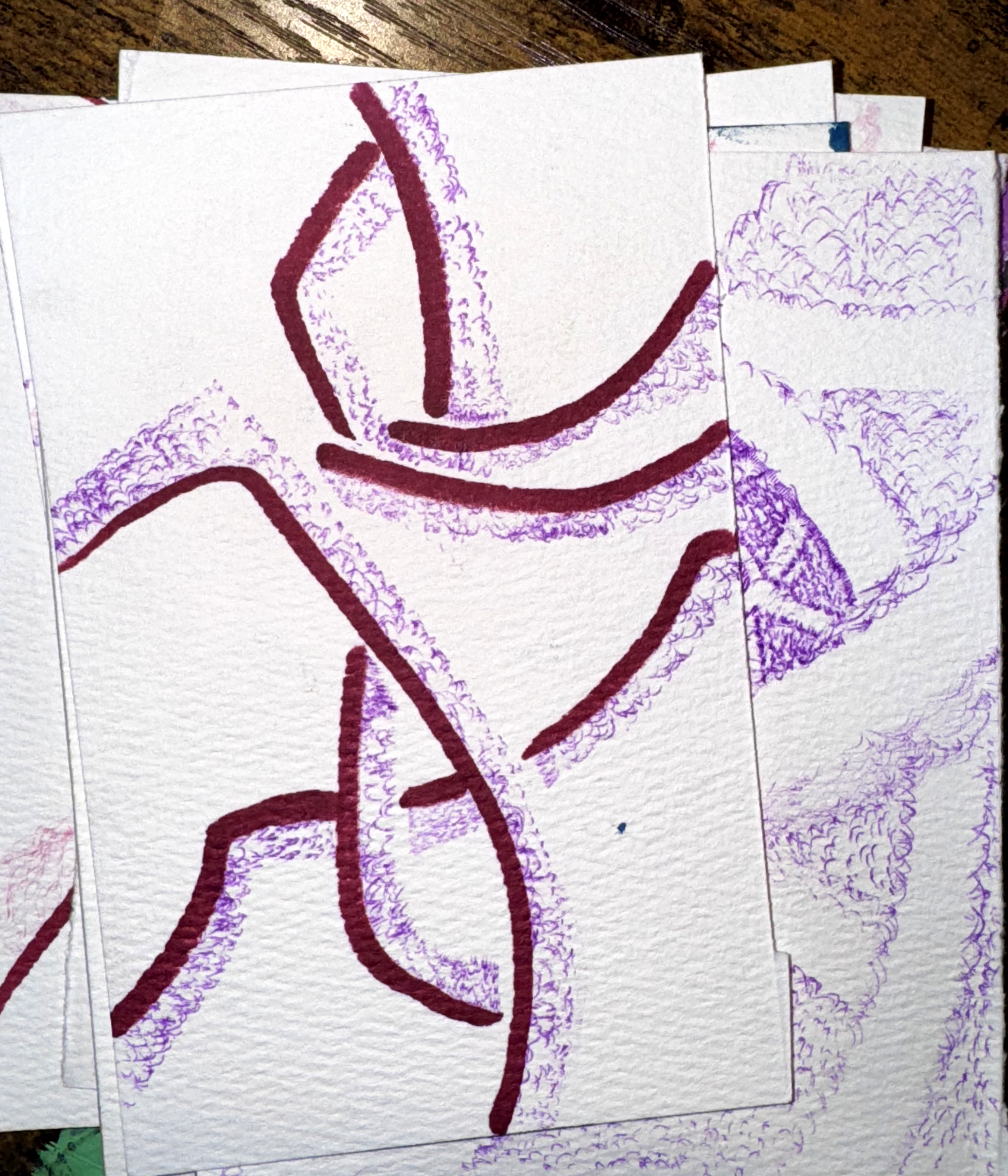 Purple Under Dark Lines