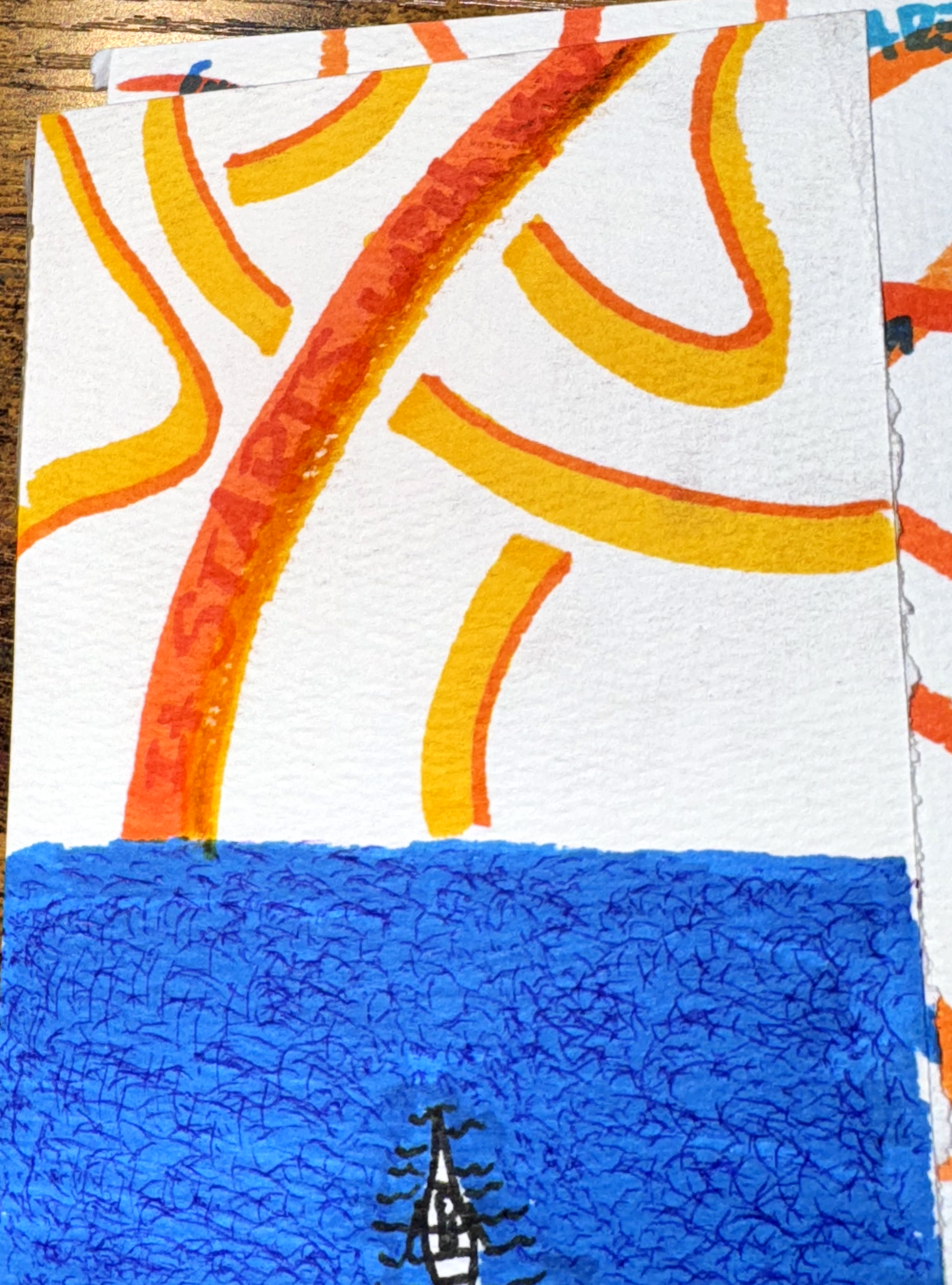 Small Boat, Fire Sky