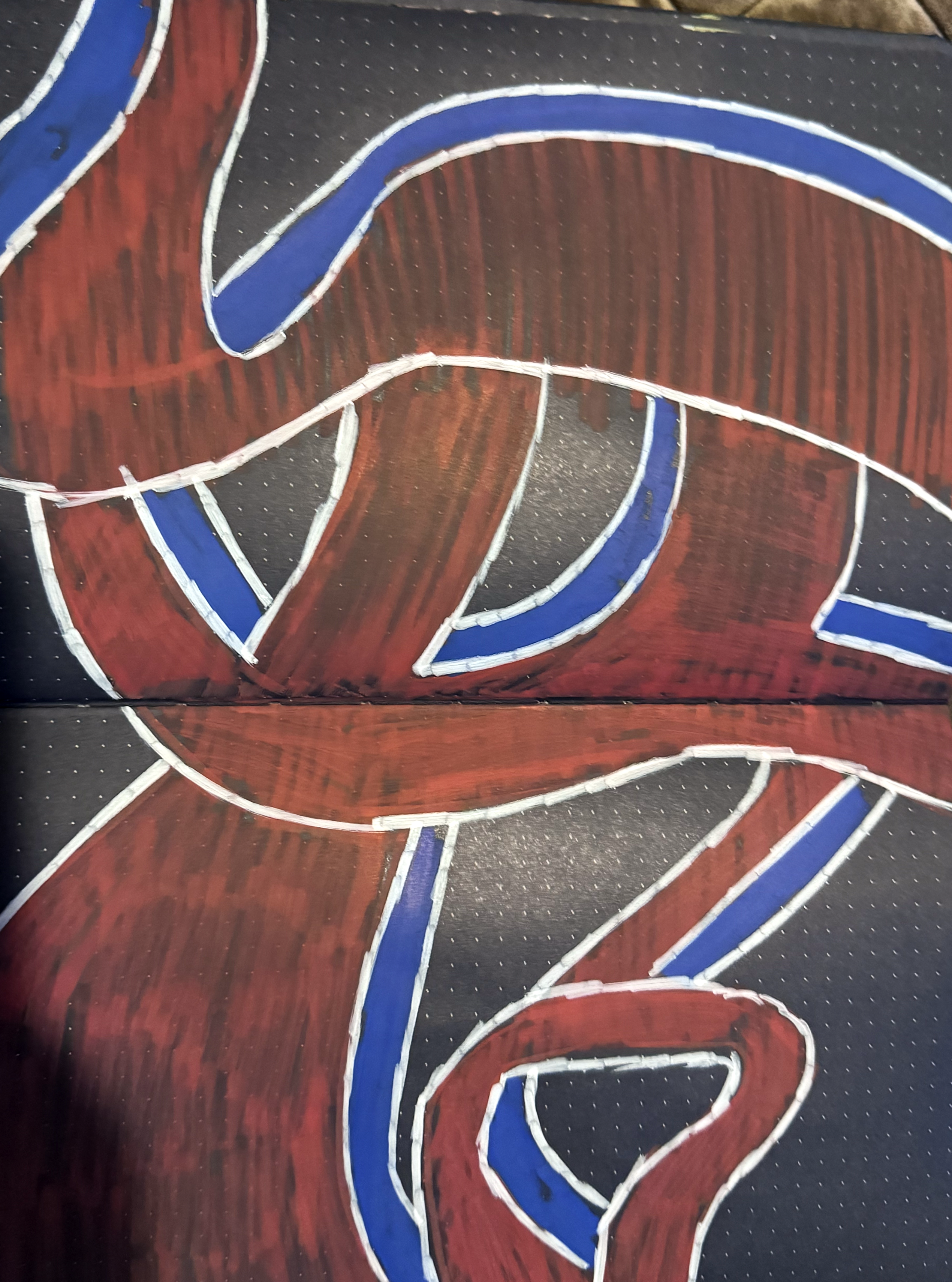 Red and Blue Crossing