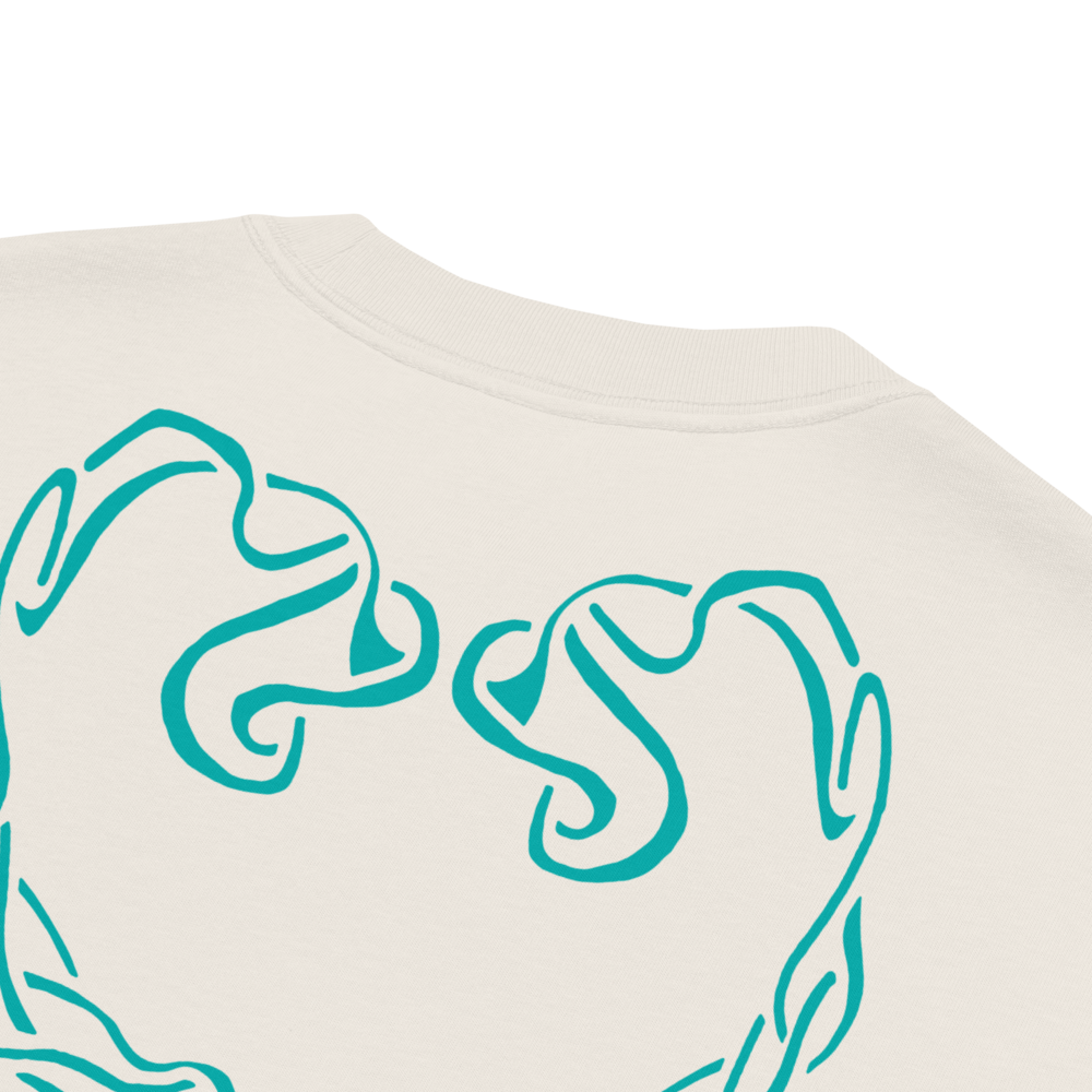 Teal Heart Up Close