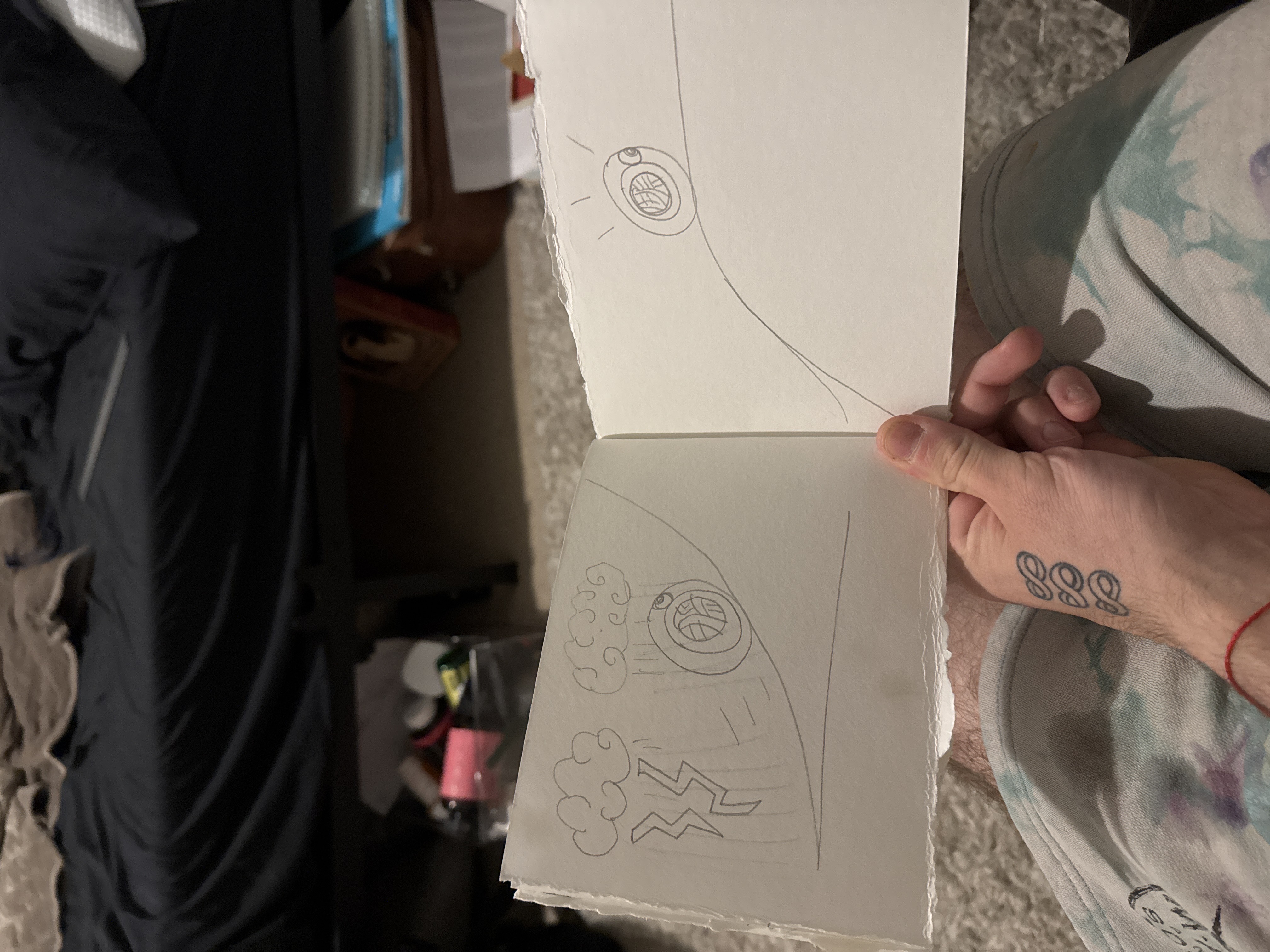 Faint Sketchbook Marks