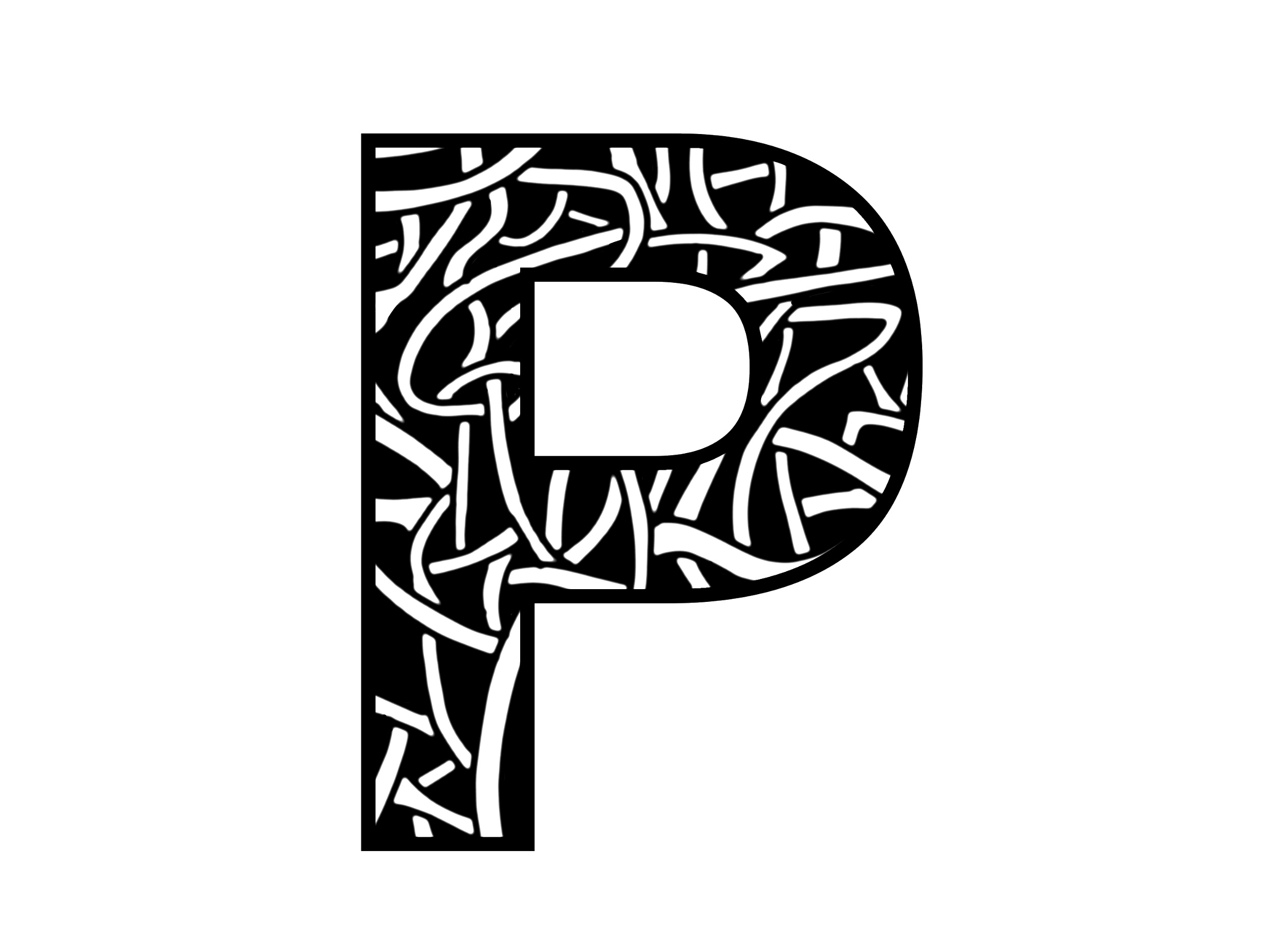 P Carved in Ink