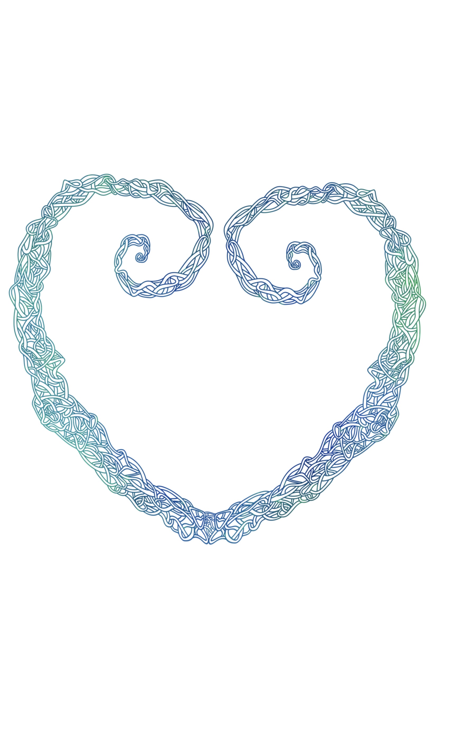Pale Blue Rope Heart