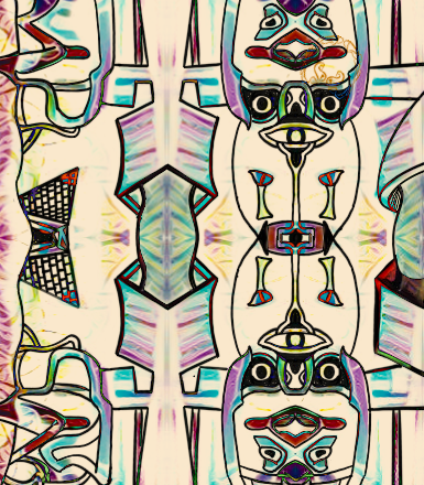 Totems Stacked in Mirror